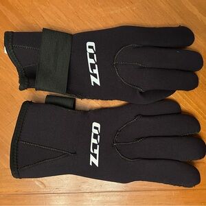 Medium Unisex Black Wetsuit Gloves